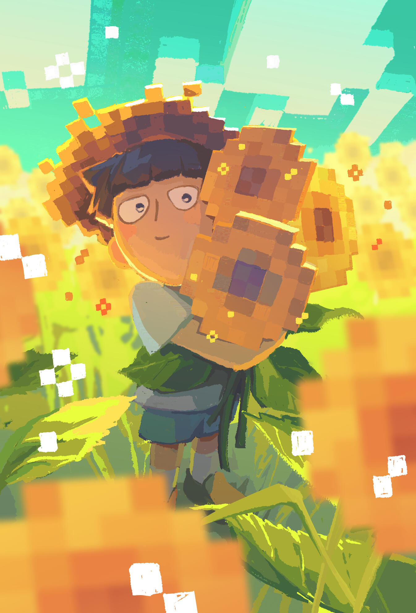 Sunflowers - Mob Psycho Fanart