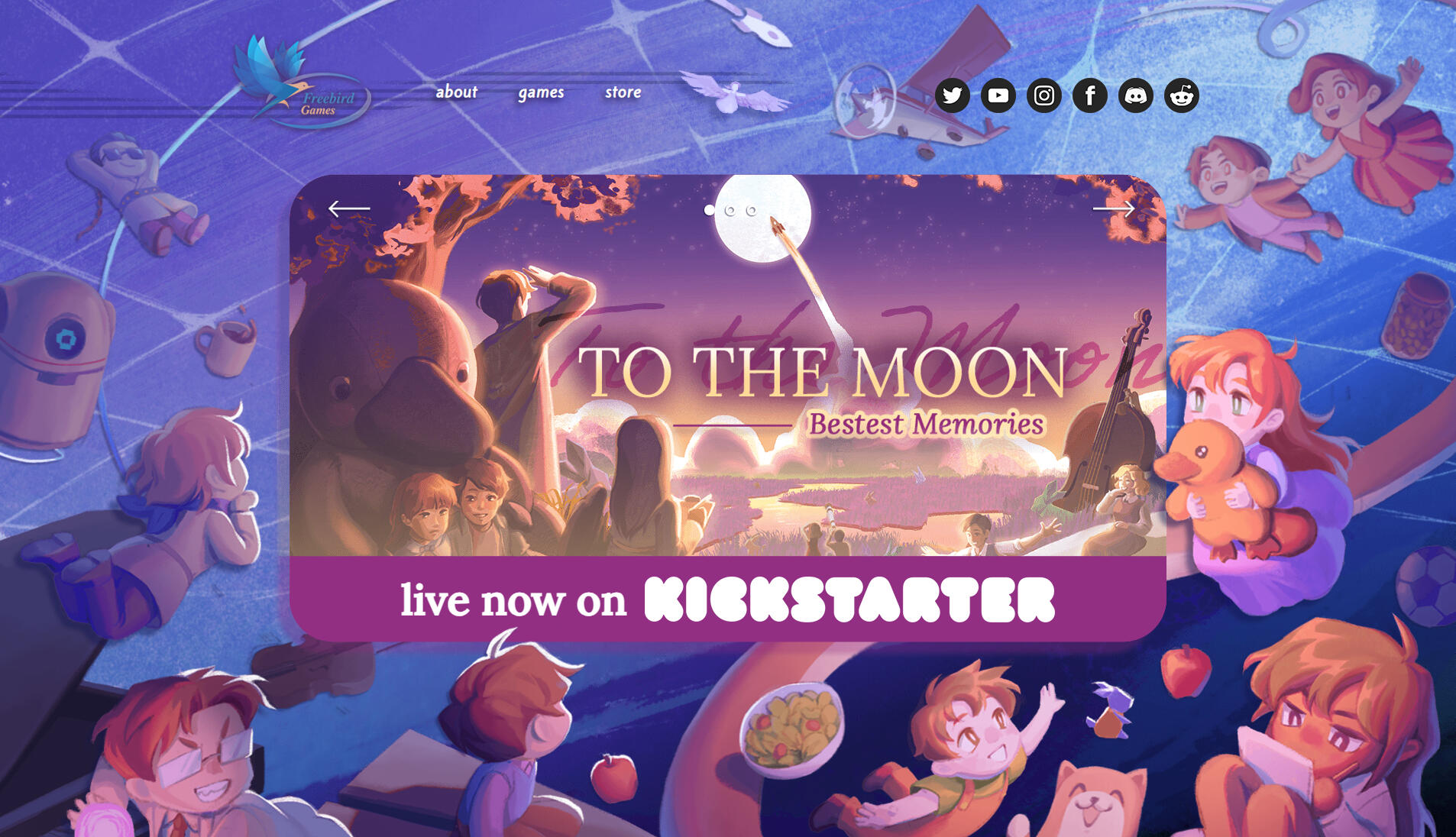 Freebird Game - Website Design